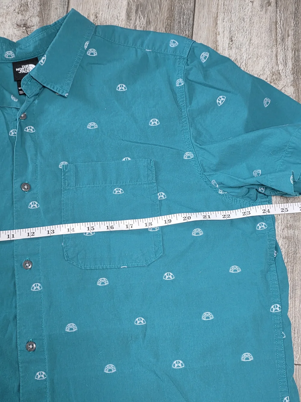 The North Facr Men's Baytrail Mini Tents AOP SS Button-down Shirt Sz XL